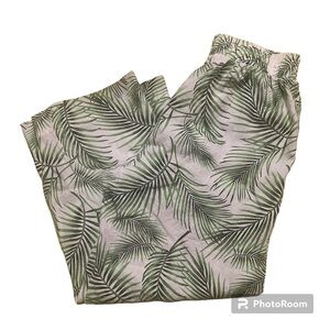 Panama Jack floral print linen pants women size small